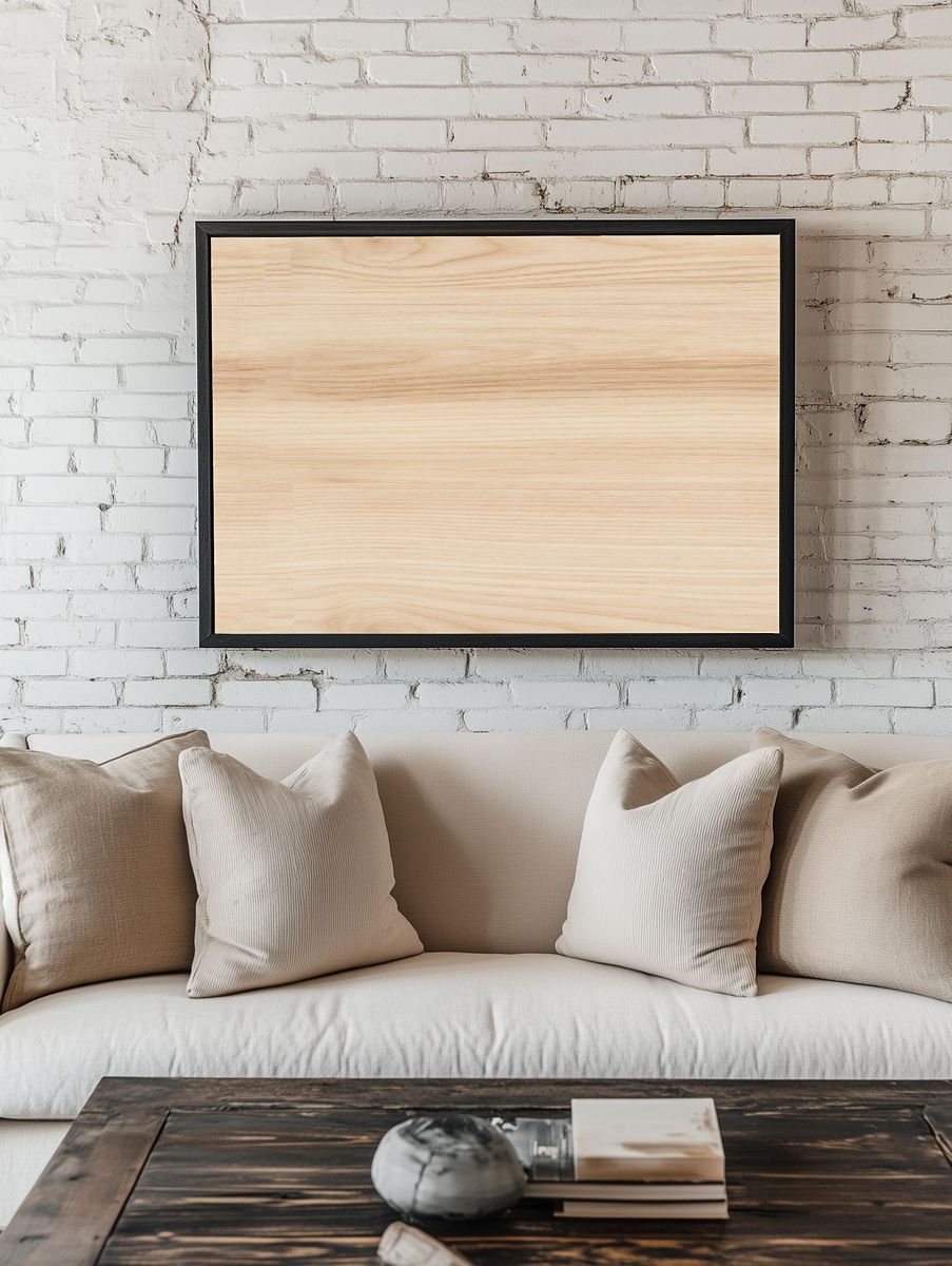 Light Birch Wood Texture Print. room preview