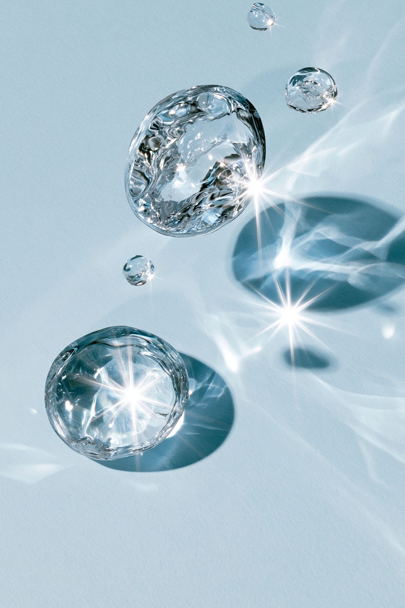 Crystal Water Drops Abstract Poster. poster detail