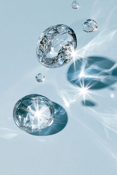 Crystal Water Drops Abstract Poster.