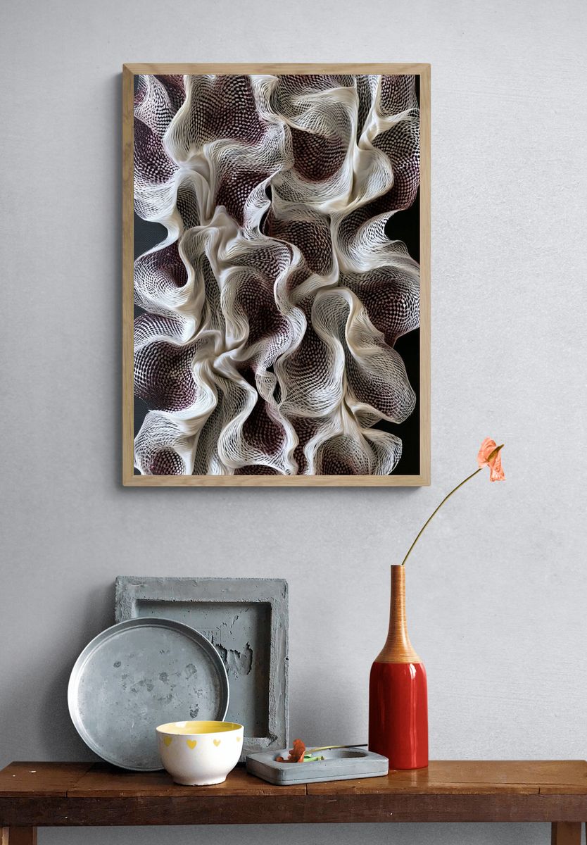 Textured Organic Abstract Poster. — room view 3