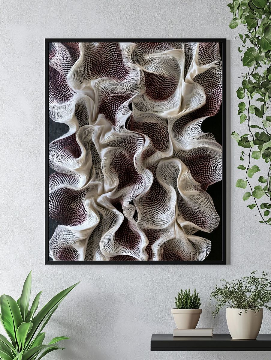 Textured Organic Abstract Poster. — room view 4