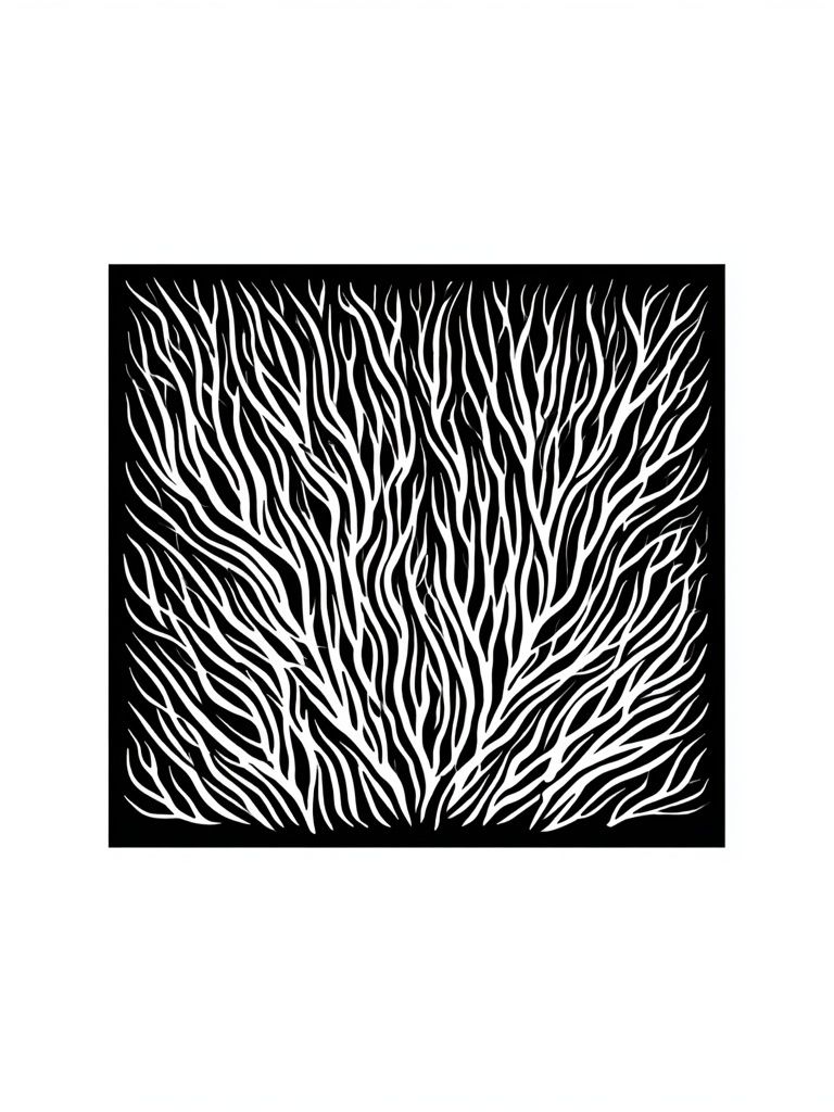 Black Coral Abstract Print. poster detail
