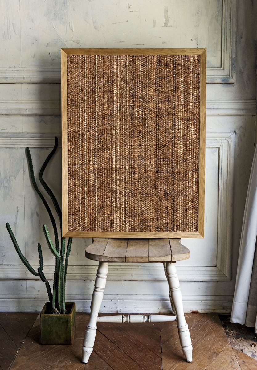 Woven Jute Texture Print. room preview