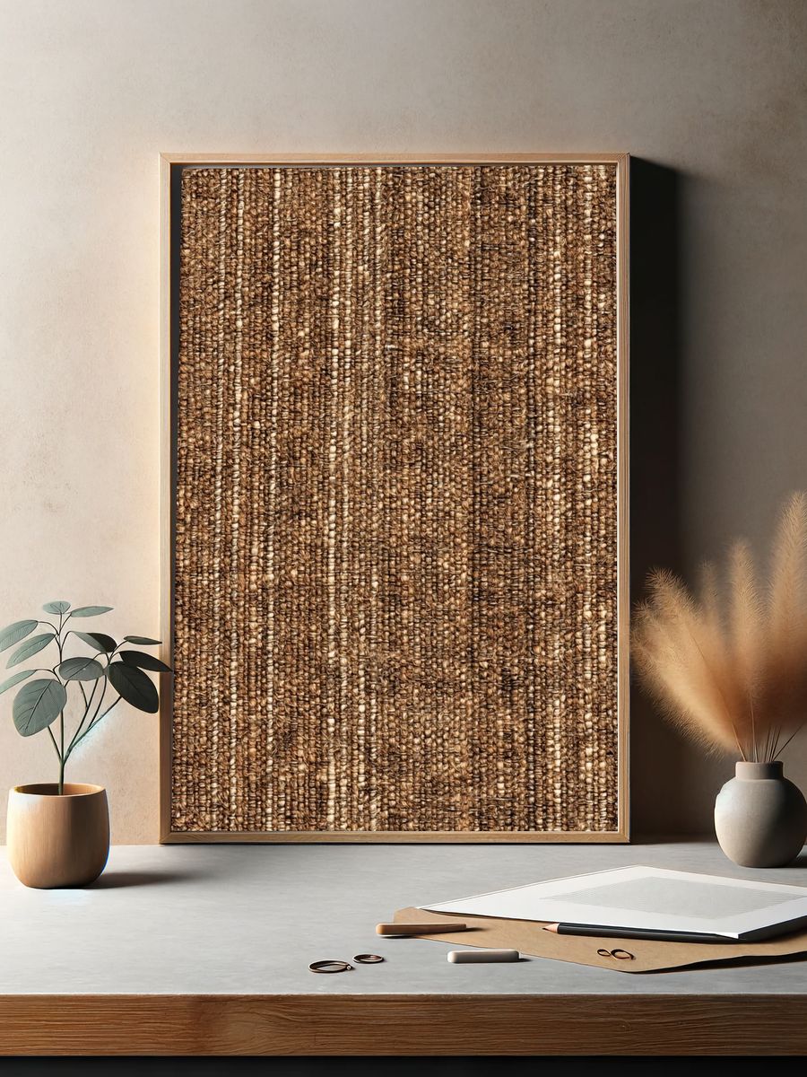 Woven Jute Texture Print. — room view 2