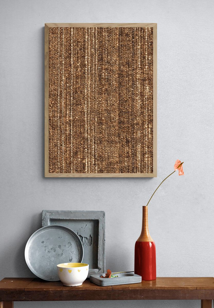 Woven Jute Texture Print. — room view 3