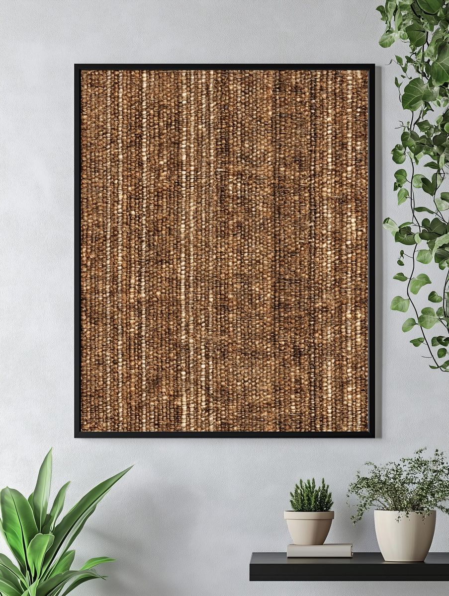 Woven Jute Texture Print. — room view 4
