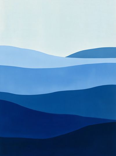 Blue Horizon Abstract Poster.