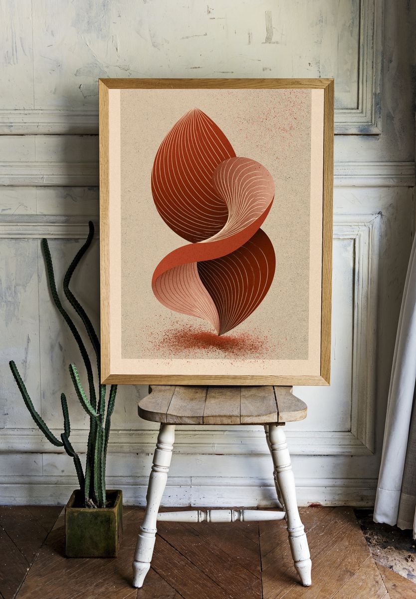 Organic Abstract Form Poster. room preview