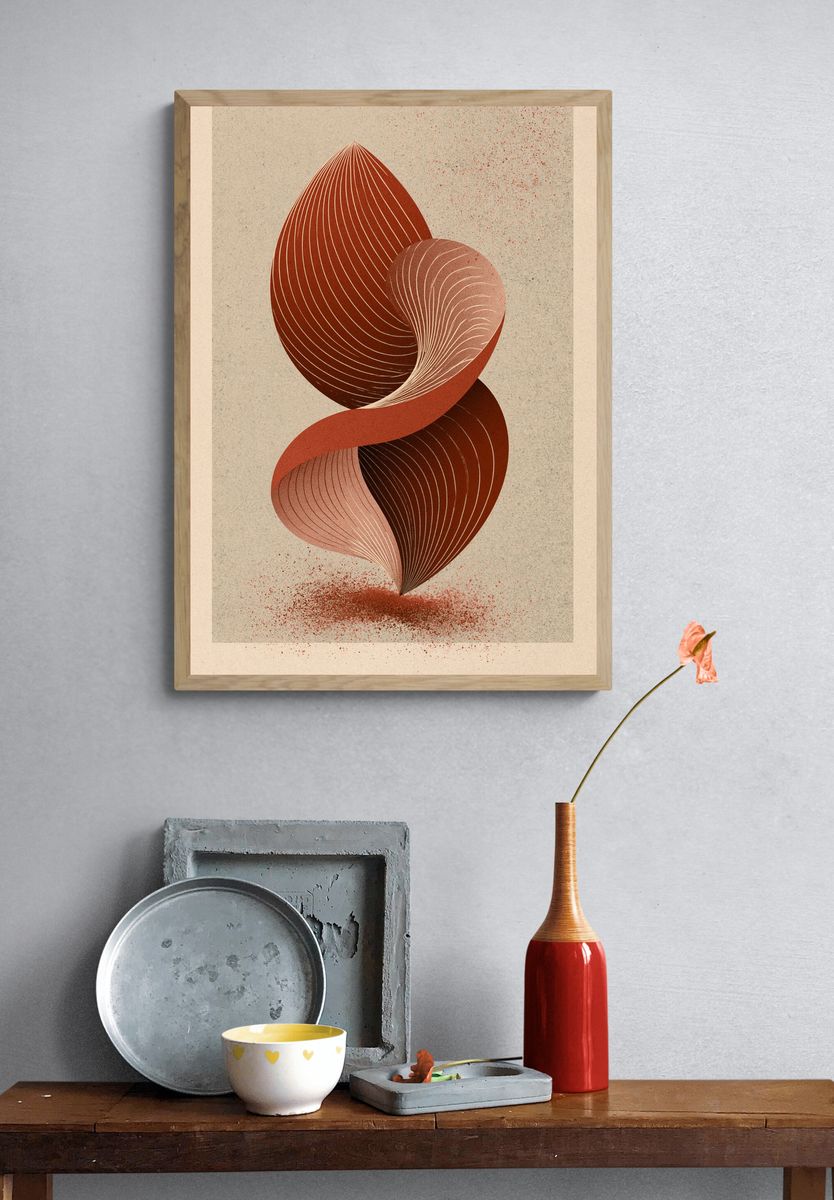Organic Abstract Form Poster. — room view 3