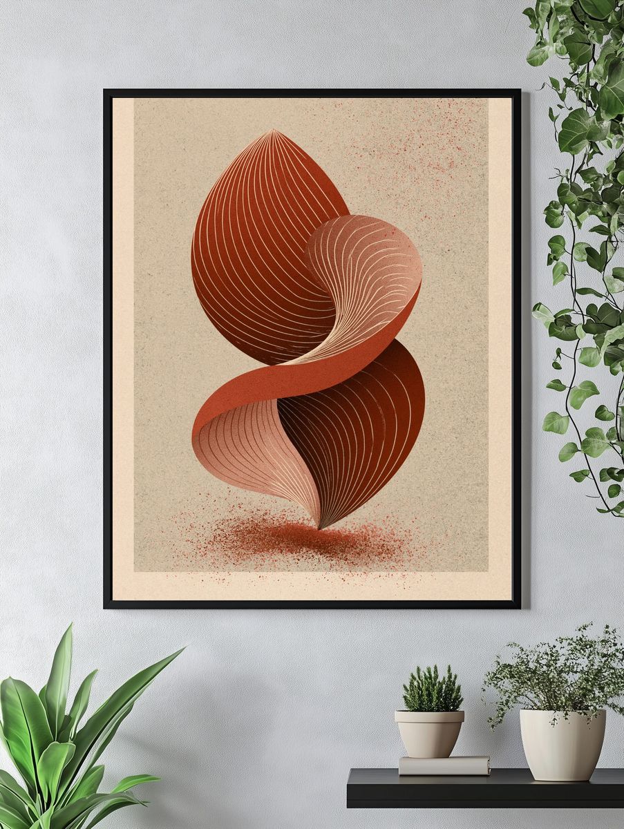 Organic Abstract Form Poster. — room view 4