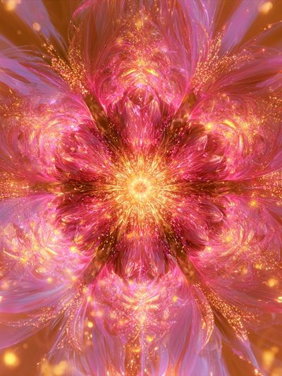 Radiant Pink Bloom Abstract Poster.