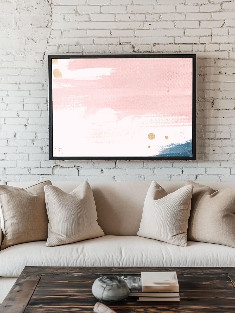 Abstract Brushstroke Art Poster. — room view 1