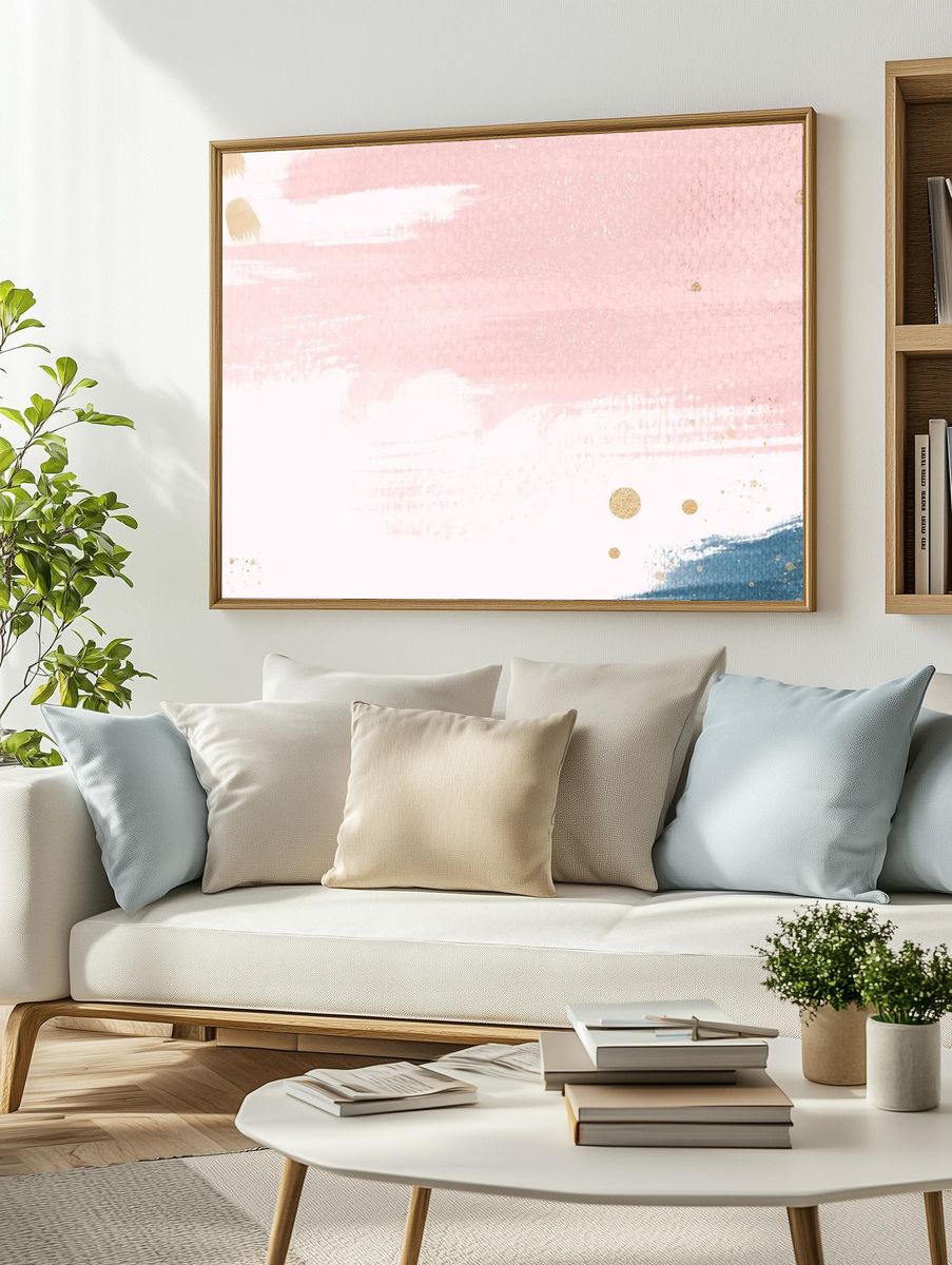 Abstract Brushstroke Art Poster. — room view 2