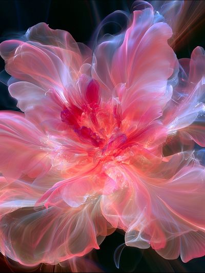 Blush Bloom Abstract Print. poster