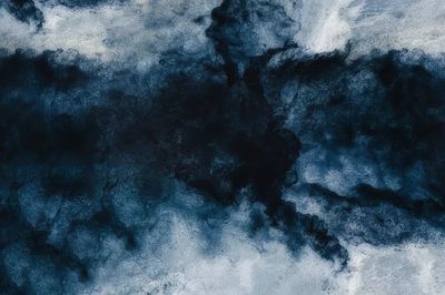 Abstract Blue and White Watercolor Poster. poster