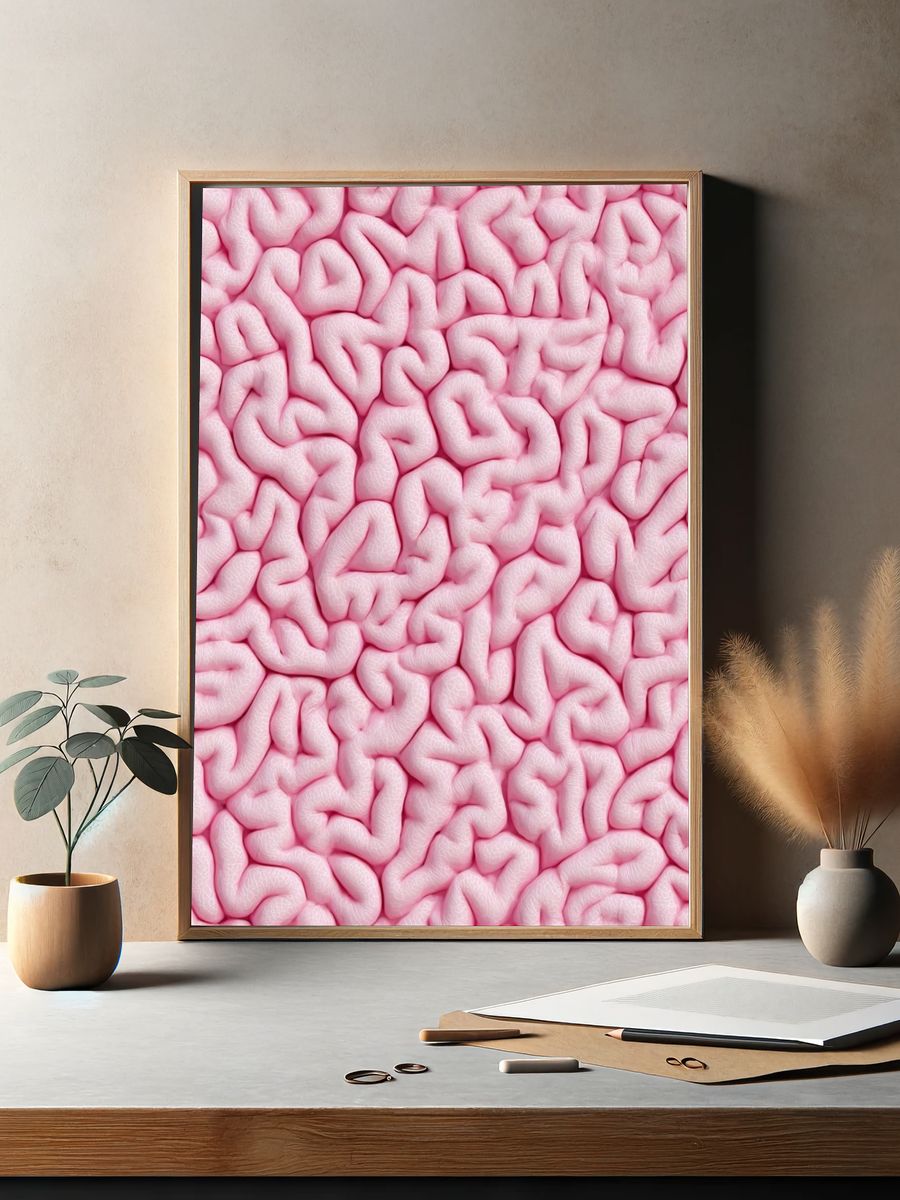 Abstract Brain Texture Poster. — room view 2