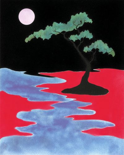 Moonlit River — Abstract Print. poster print