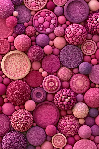Pink Textured Orb Abstract Poster.
