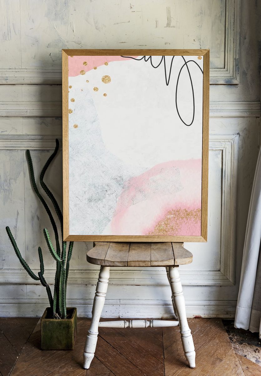 Pastel contemporary Memphis textured mobile. room preview