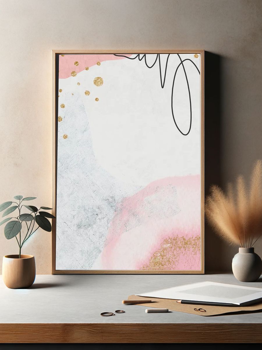 Pastel contemporary Memphis textured mobile. — room view 2