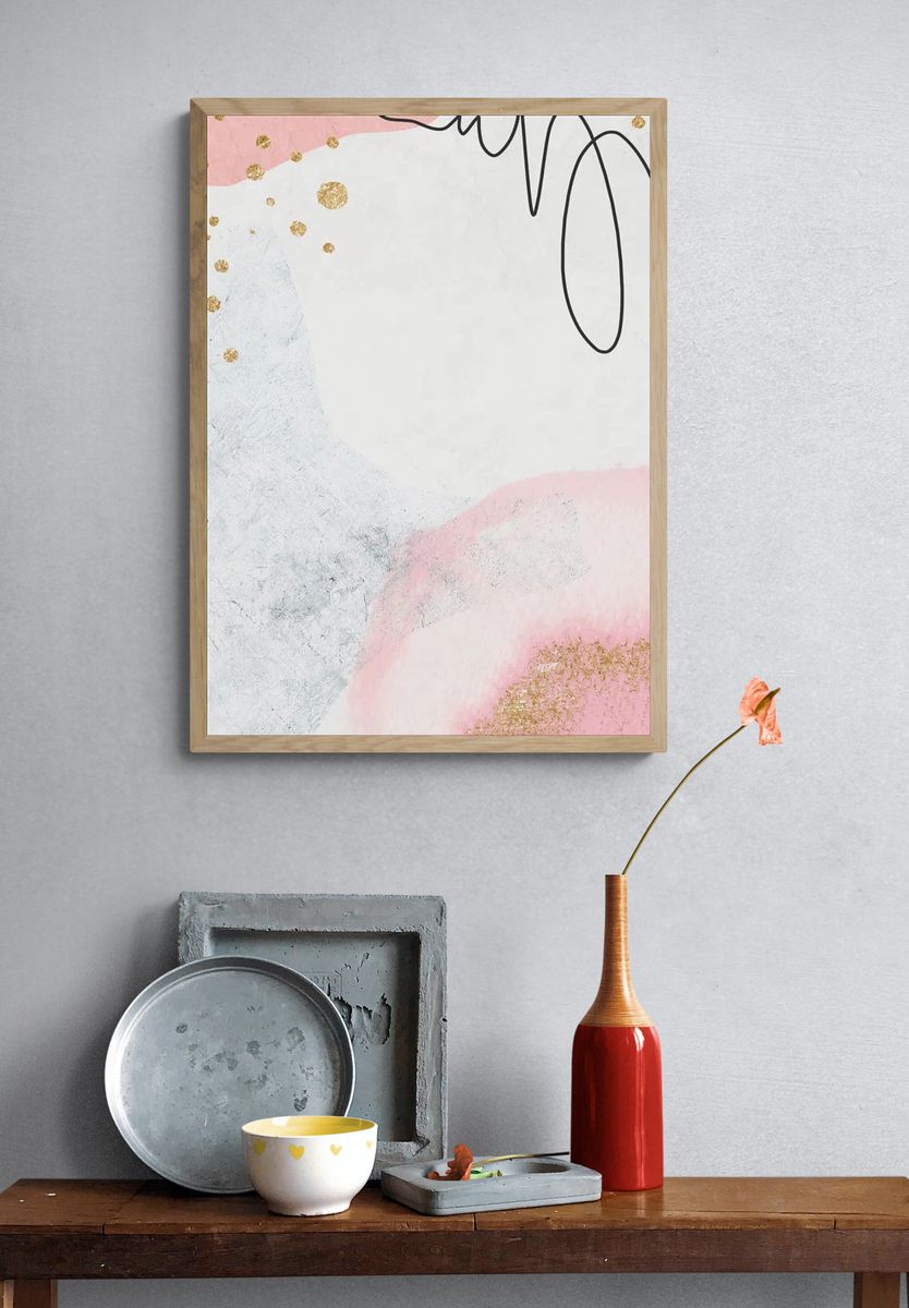 Pastel contemporary Memphis textured mobile. — room view 3