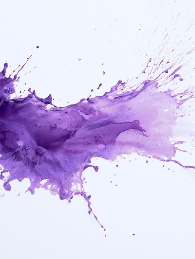Purple Paint Splash Abstract Print.