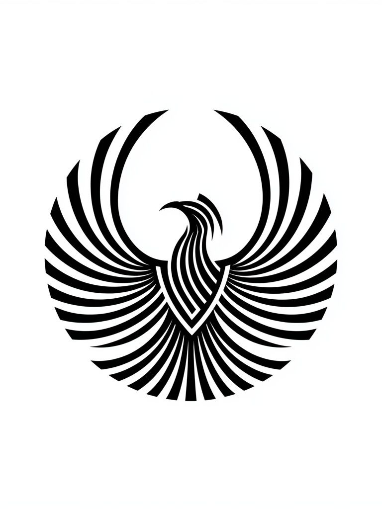 Abstract Phoenix Emblem Poster. poster detail