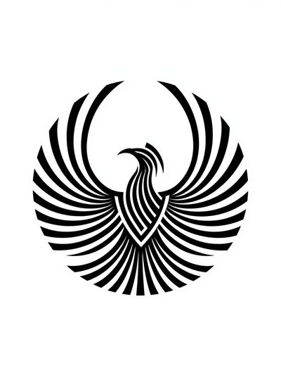Abstract Phoenix Emblem Poster.