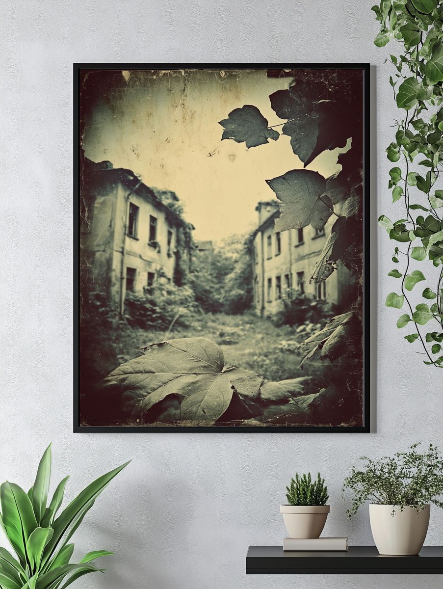 Abandoned Building — Vintage Print. — room view 4