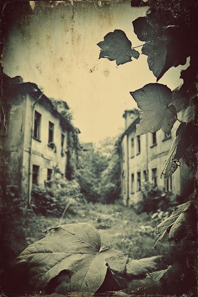 Abandoned Building — Vintage Print