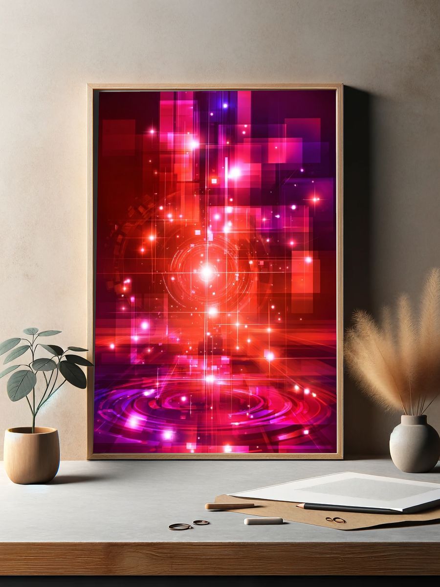Abstract Light Burst Poster. — room view 2