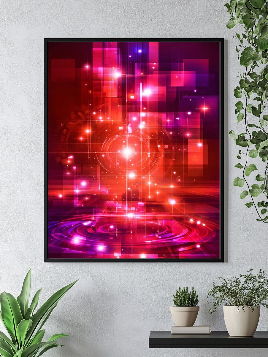 Abstract Light Burst Poster. — room view 4