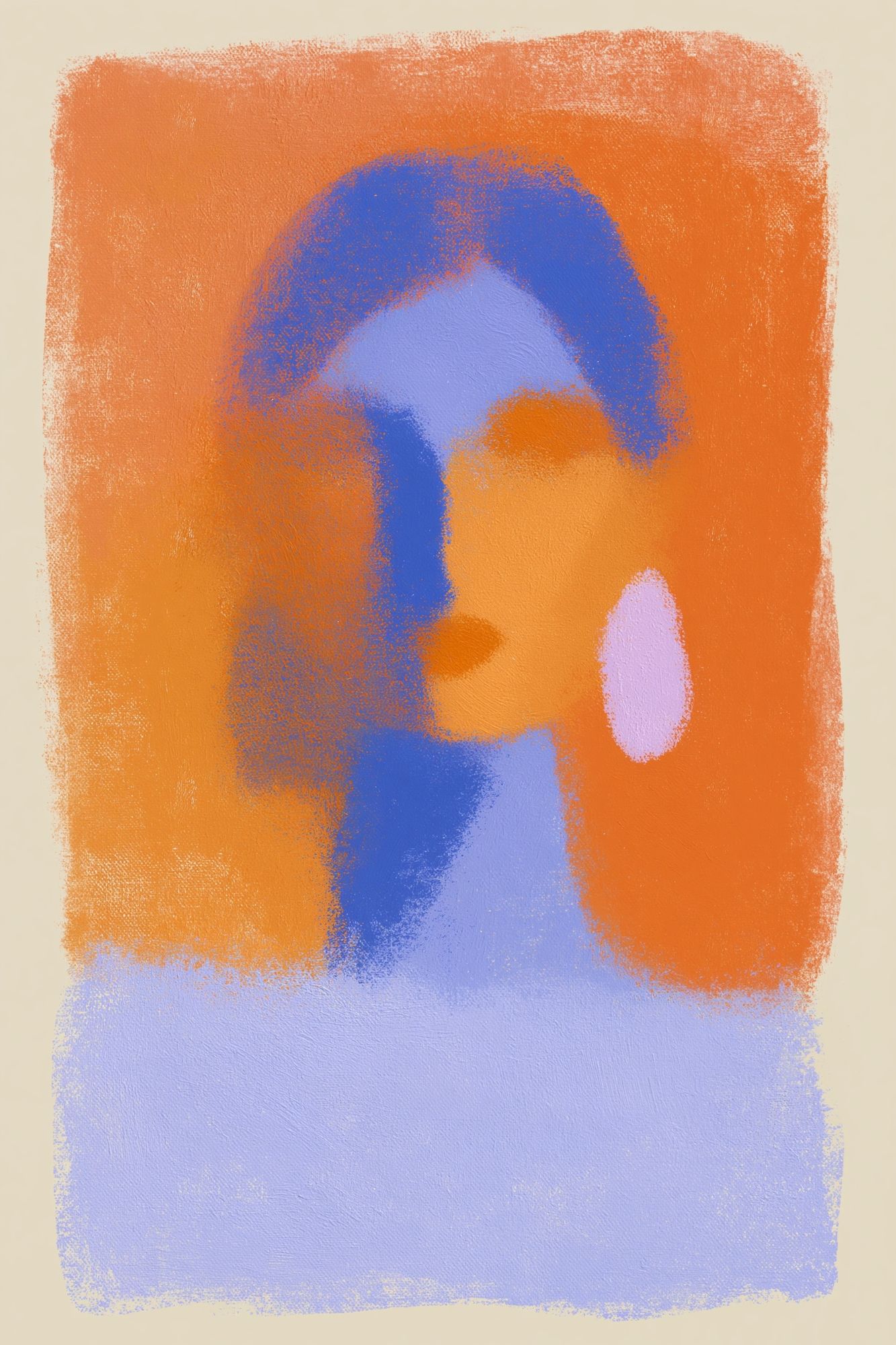 Orange Blue Abstract Poster. poster detail