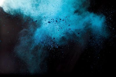 Free blue powder explosion image