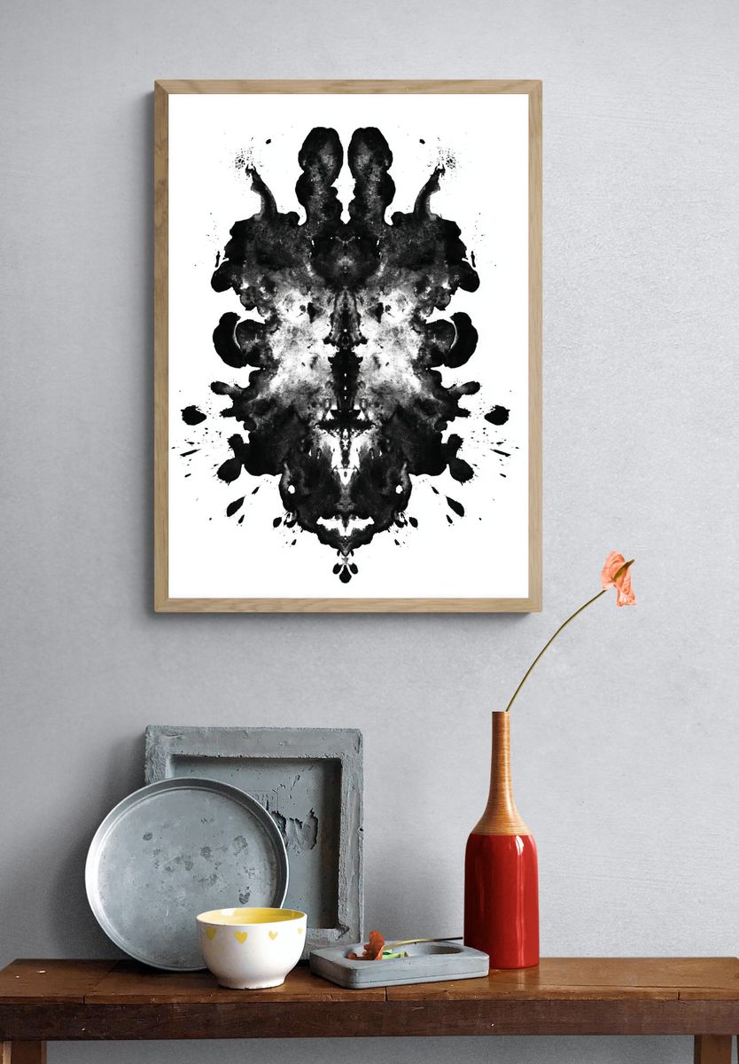 Abstract Ink Blot Poster. — room view 3