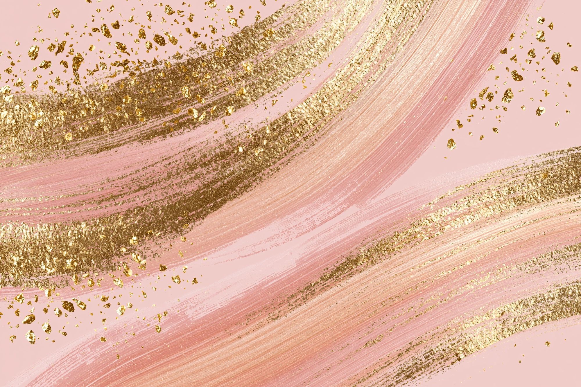 Pink Gold Brushstroke Abstract Poster. poster — abstract art