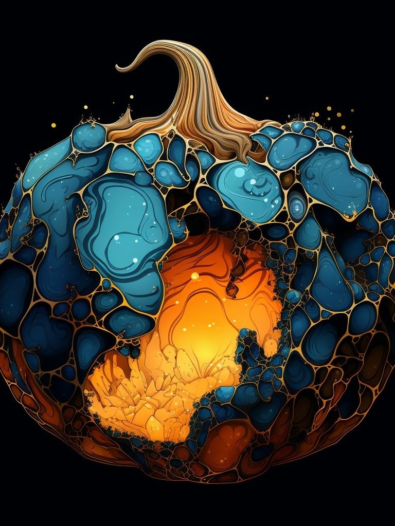 Abstract Pumpkin Glow Poster. poster — abstract art
