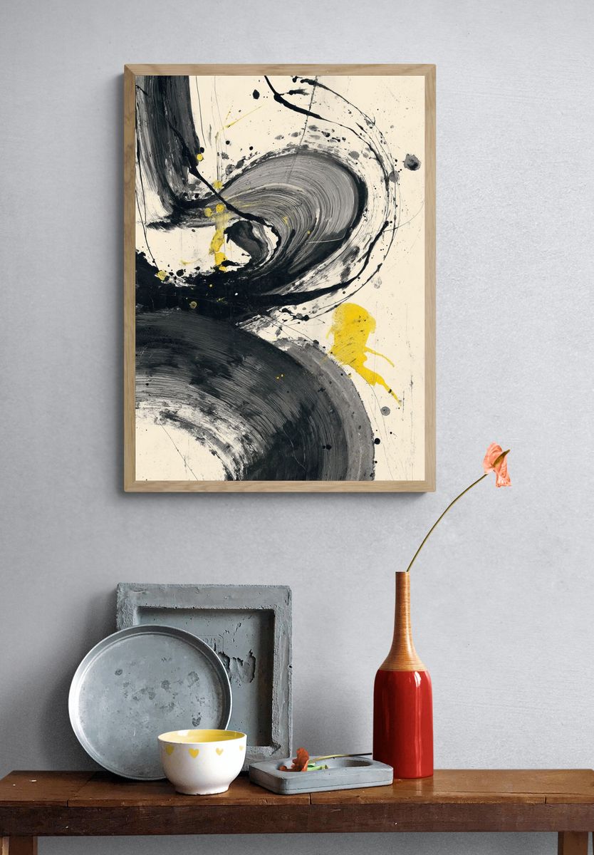 Abstract Swirl — Minimalist Print. — room view 3