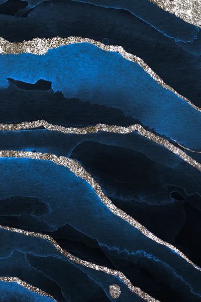 Blue Waves — Abstract Print. poster print