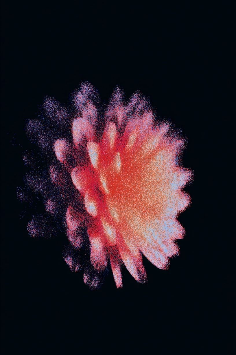 Abstract Floral Burst Poster. poster detail