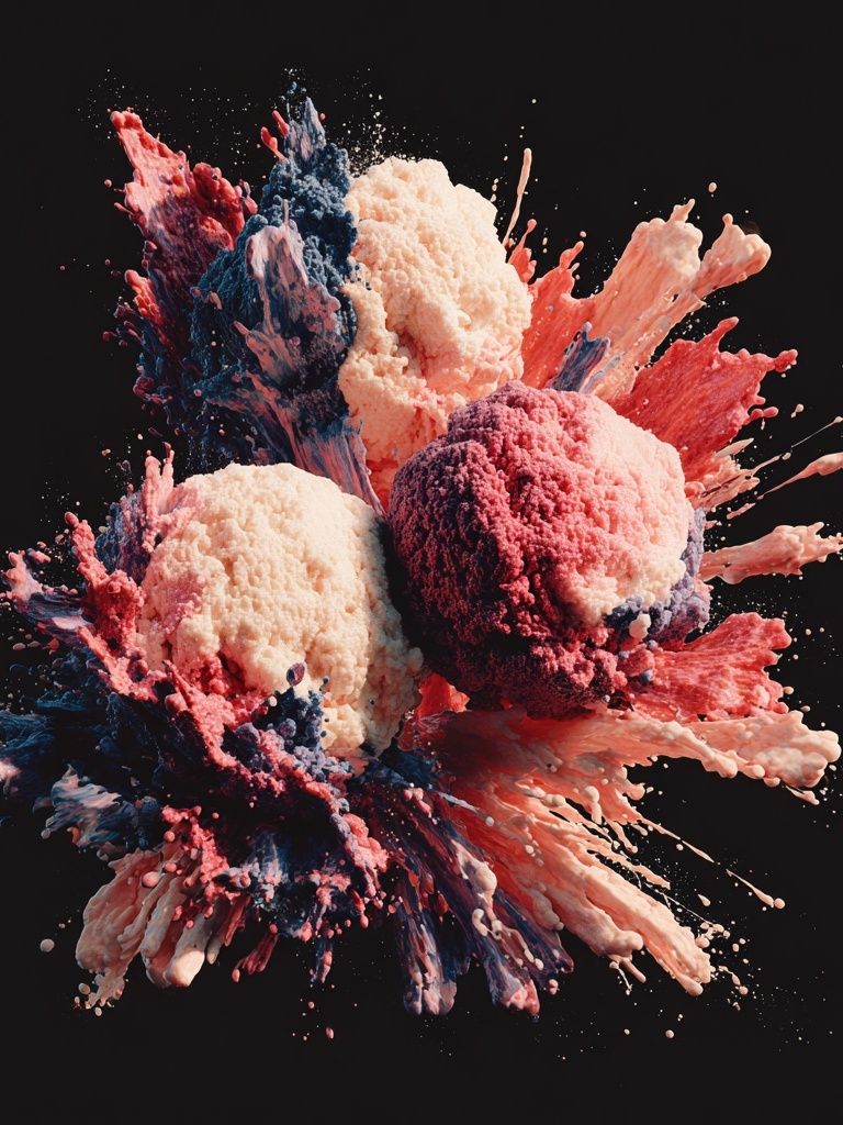 Chromatic Paint Burst Abstract Poster. poster detail