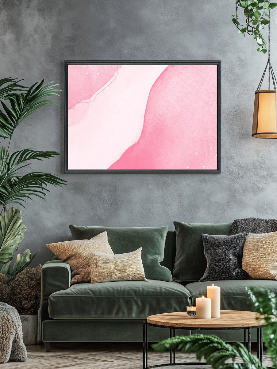 Pink watercolor textured background. — room view 4