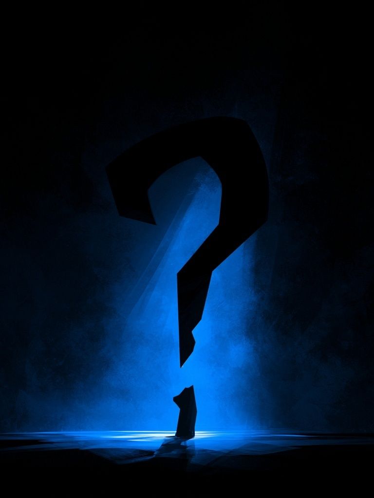 Blue Question Mark Mystery Poster. poster detail