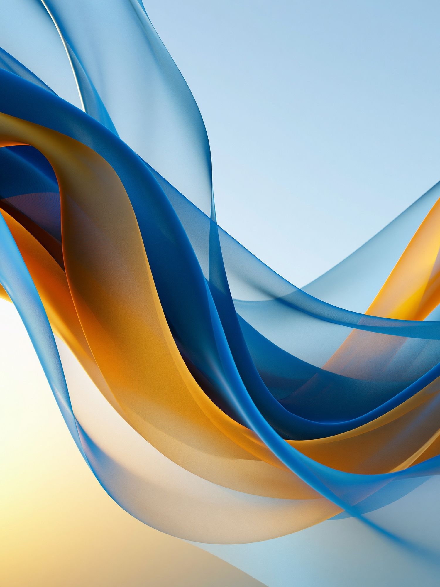 Blue and Gold Flow Abstract Poster. poster detail