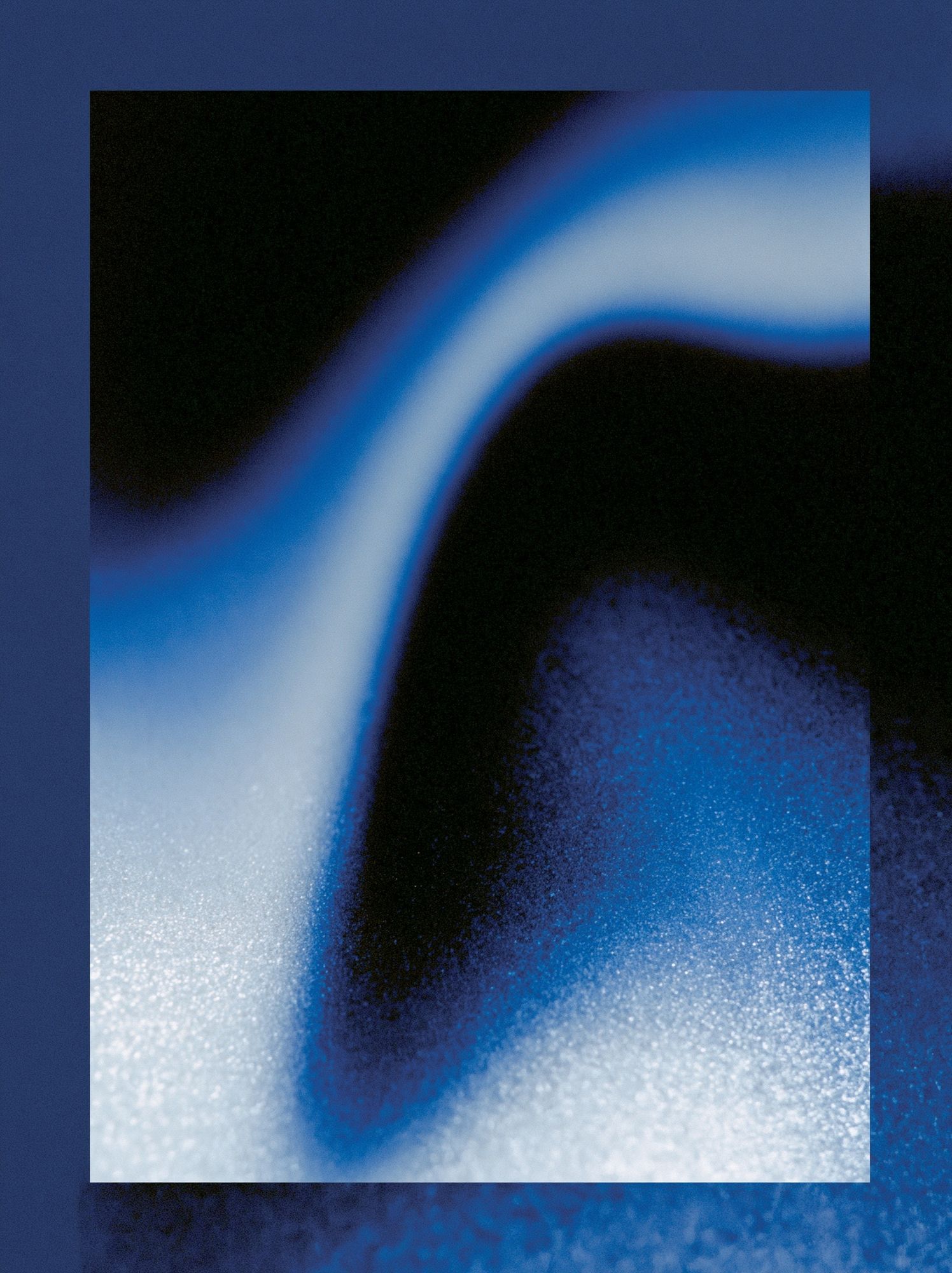 Blue Neon Wave Abstract Print. poster detail
