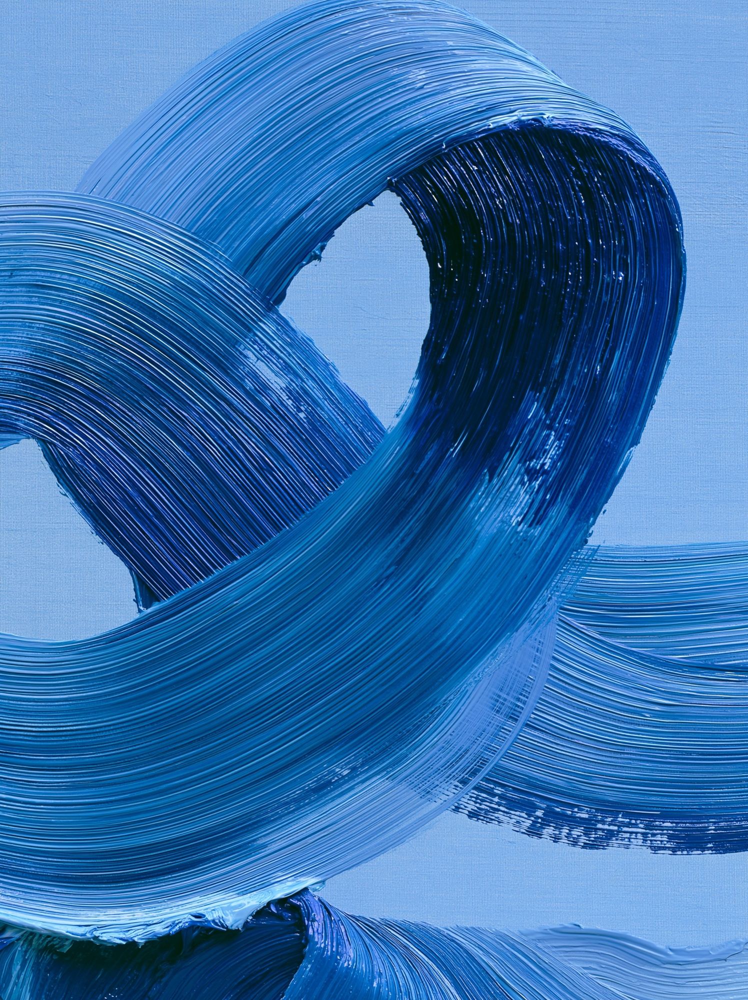 Blue Brushstroke Abstract Poster. poster detail