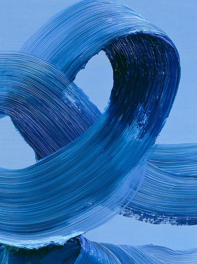 Blue Brushstroke Abstract Poster. poster