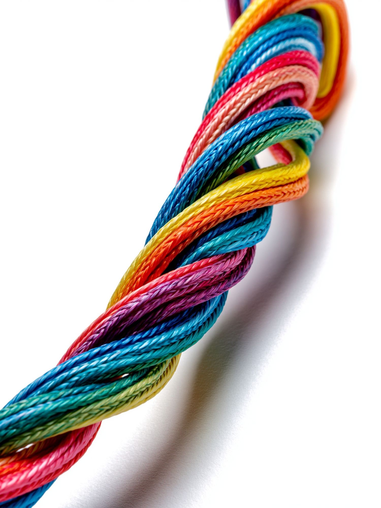 Rainbow Braided Rope Print. poster detail