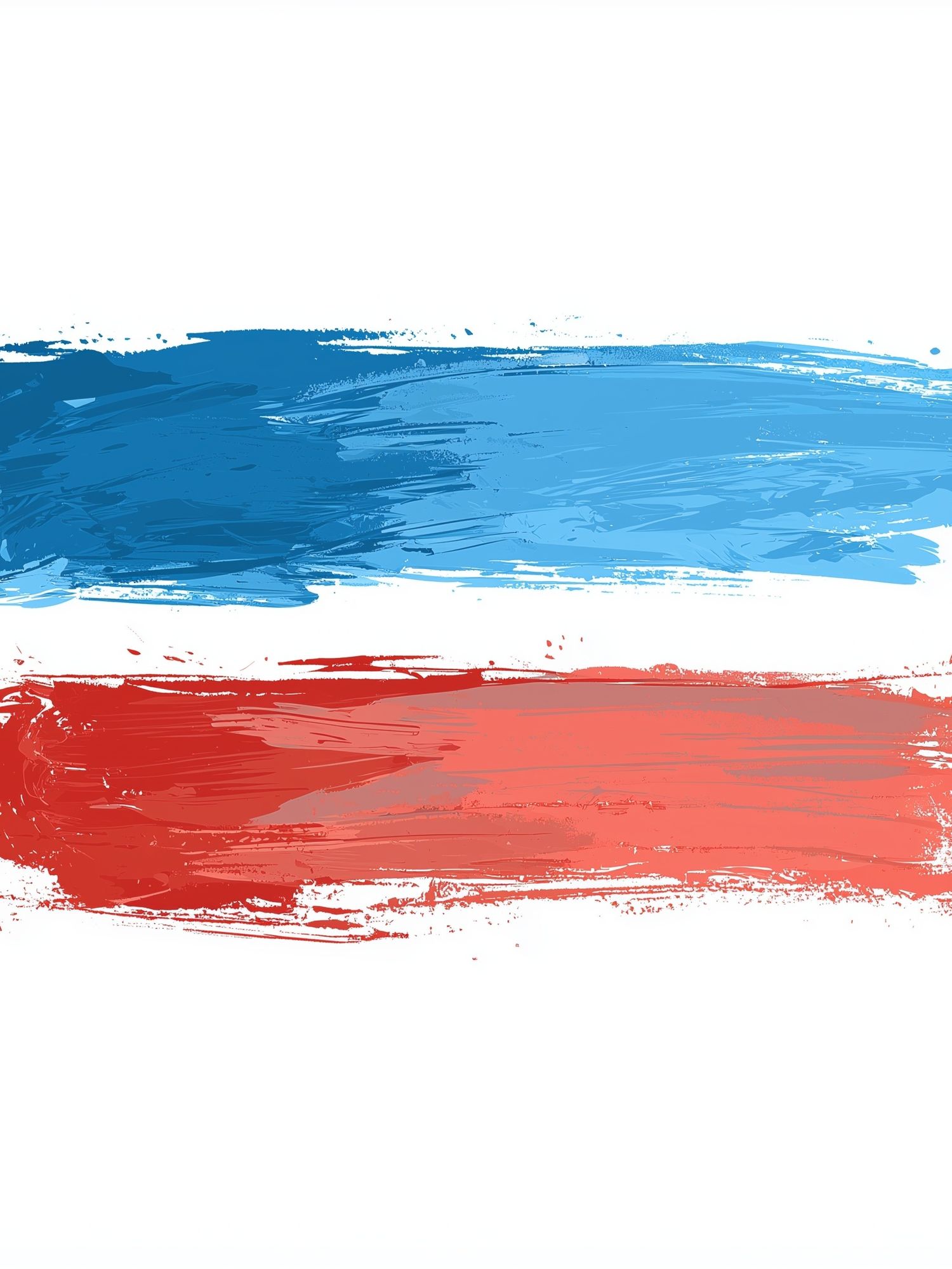 Blue and Red Brushstroke Abstract Poster. poster — abstract art