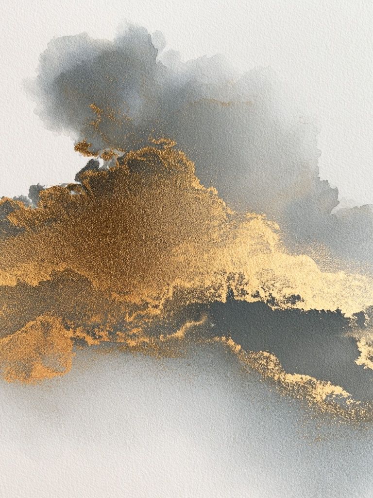Golden Cloud Abstract Print. poster detail